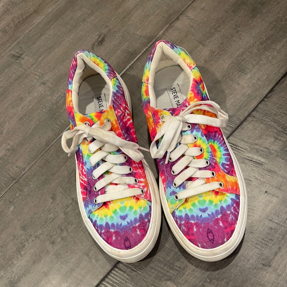 Rainbow platform sneakers worn one time